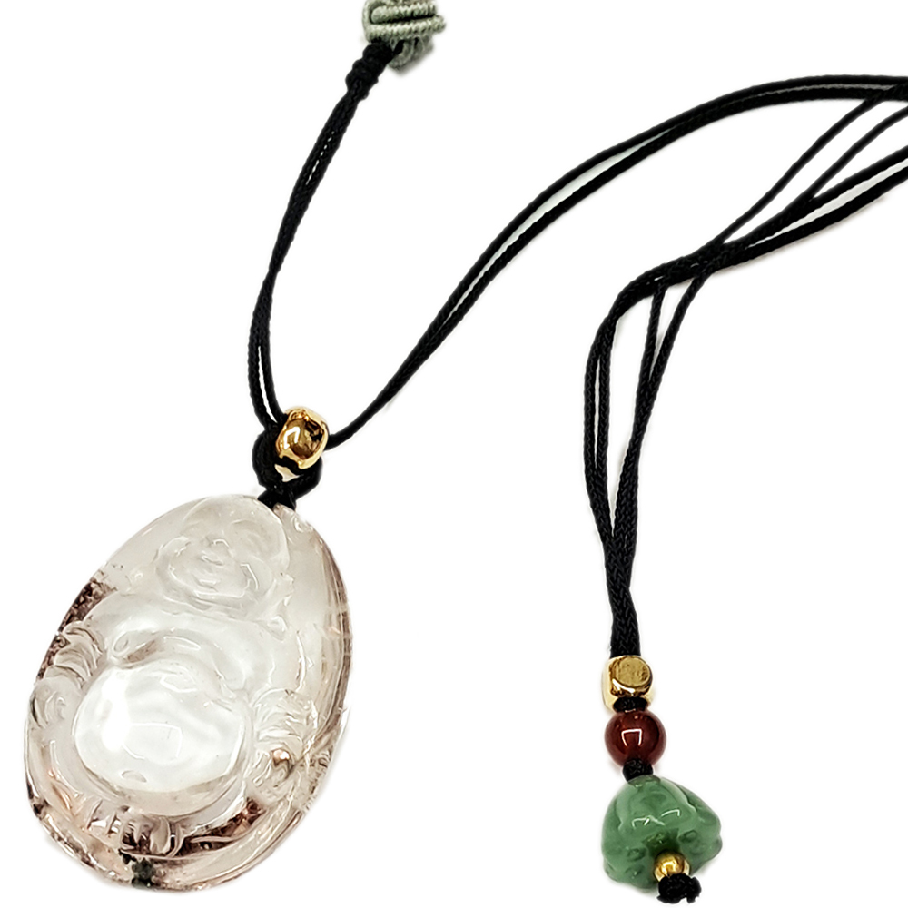 彌勒佛 綠幽靈水晶項鍊【十方】148958