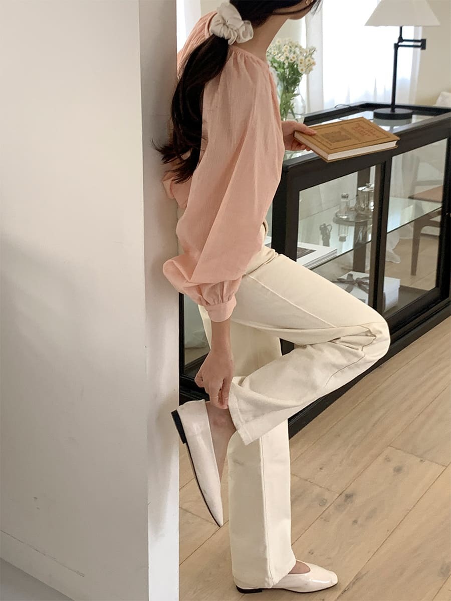 韓國Cherrykoko授權 經典半寬版型直筒純棉牛仔褲