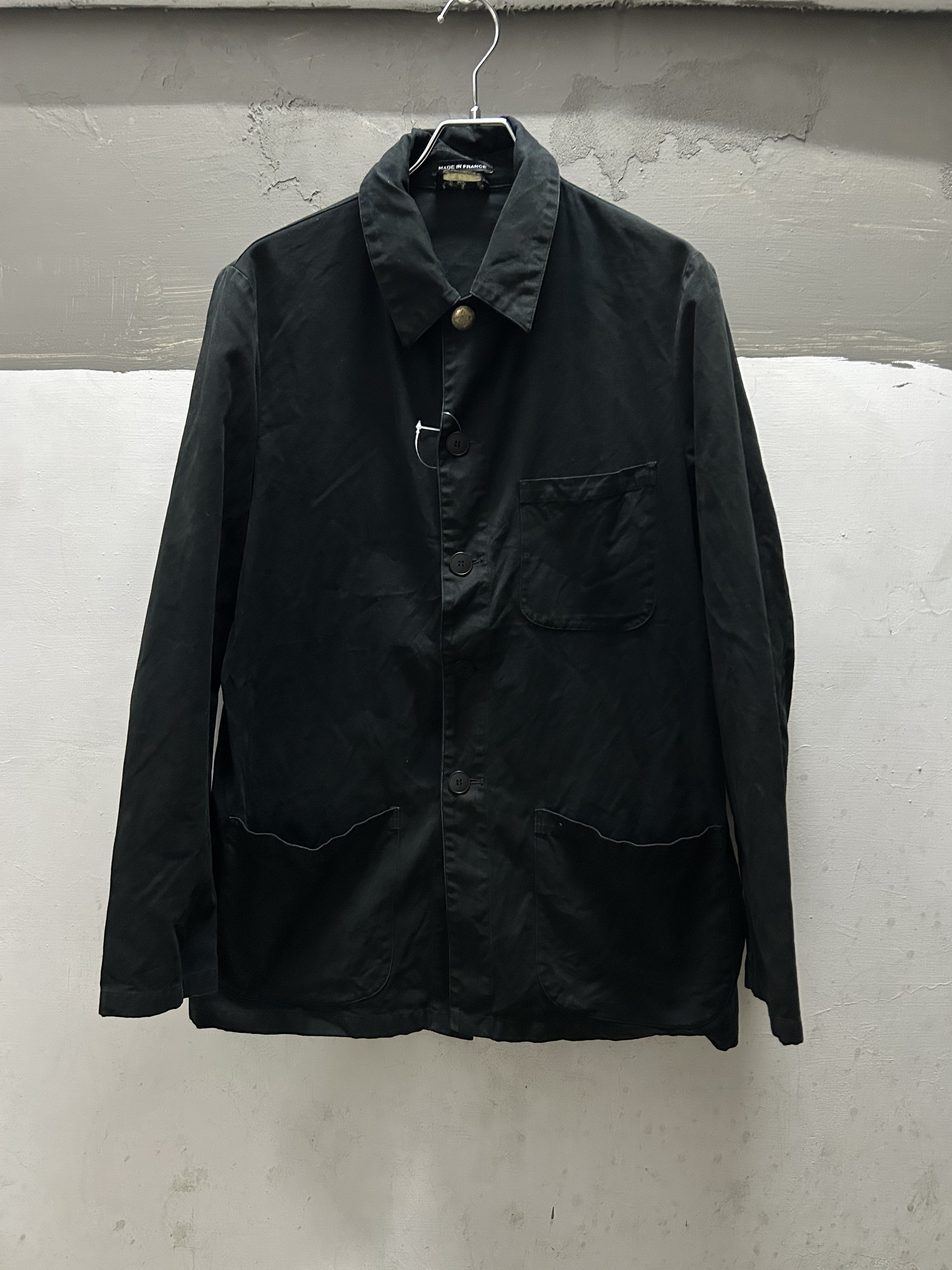 90s agnès b Black Work Jacket Made in France