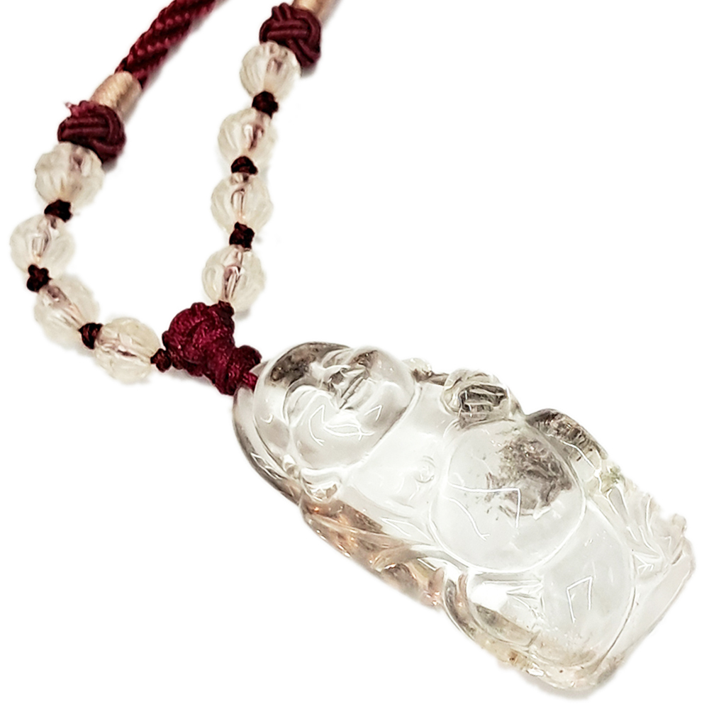 彌勒佛綠幽靈水晶中國結項鍊【十方】148774