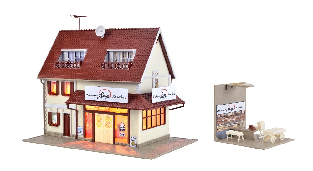Vollmer 43633 HO規 有內裝的麵包店.套件(含室內燈)