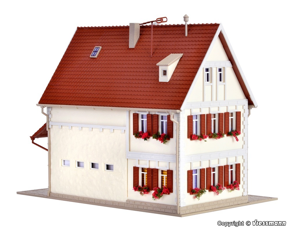 Vollmer 43633 HO規 有內裝的麵包店.套件(含室內燈)