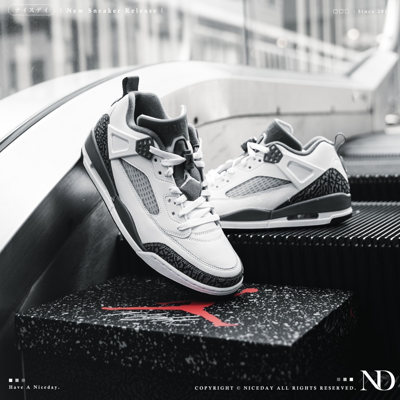 NICEDAY 現貨 Nike Jordan Spizike Low 水泥灰 白 爆裂紋 男款 FQ1759-102