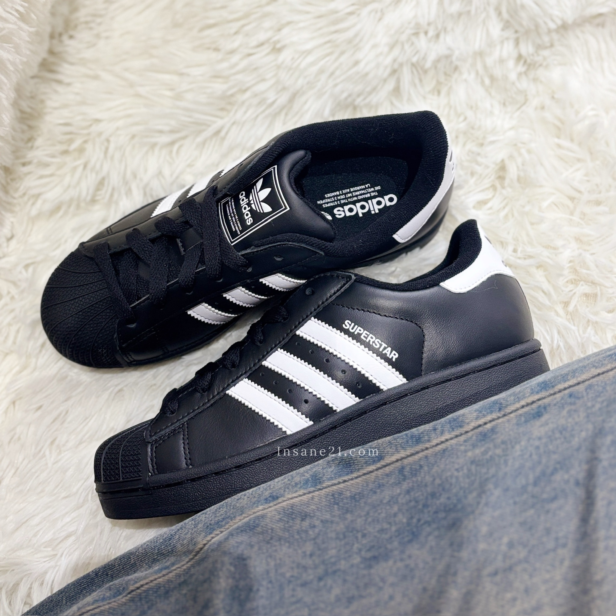 ADIDAS ORIGINALS SUPERSTAR 復古 貝殼鞋 胖胖鞋 三葉草 黑白 JI0079