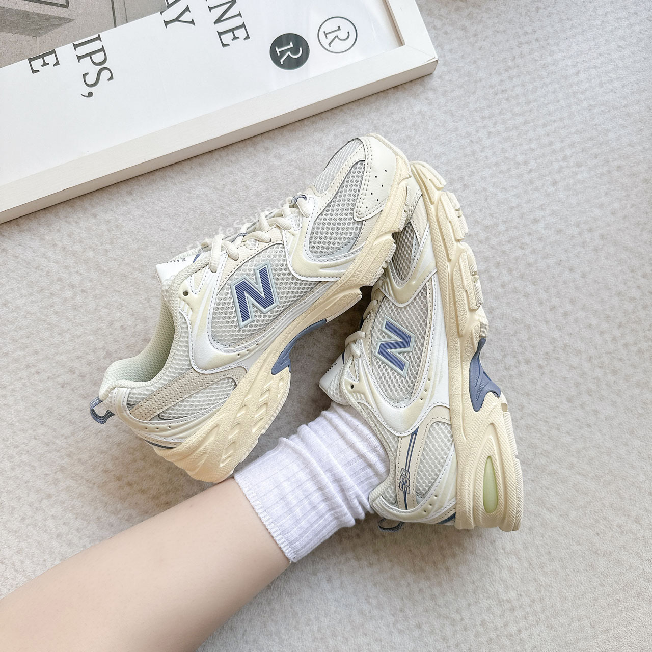 NEW BALANCE 530 NB NB530 奶油藍莓 米白 藍色 復古 男女鞋 U530NEA / 現貨