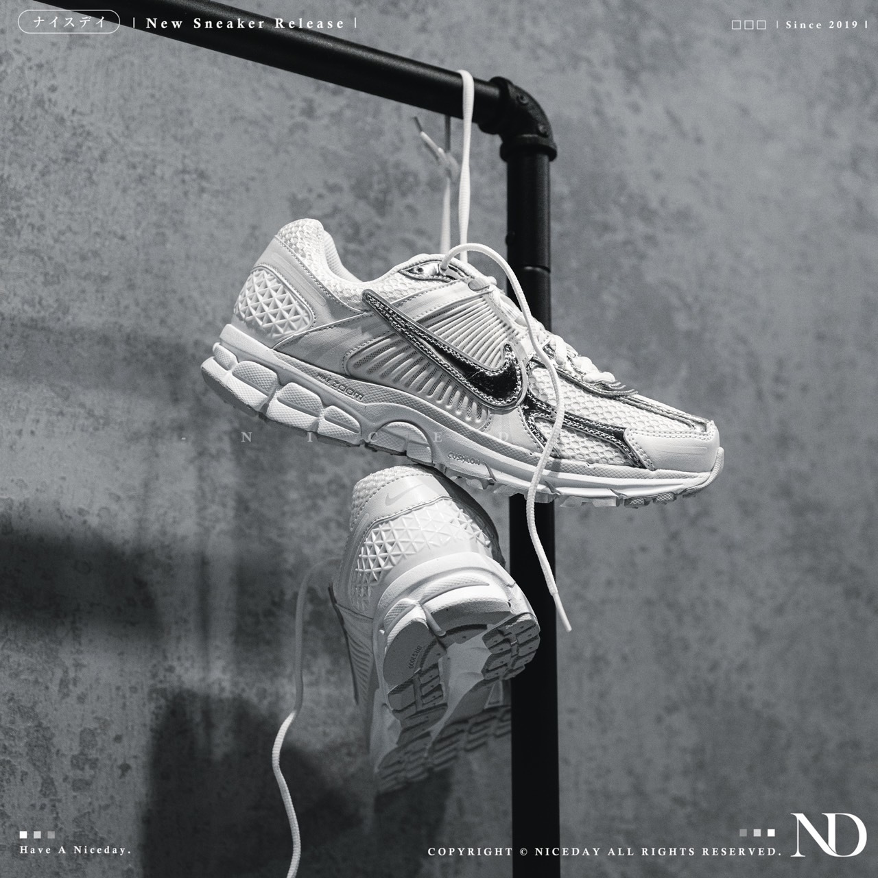 NICEDAY 現貨 Nike Zoom Vomero 5 液態白銀 女款 HF7723-100