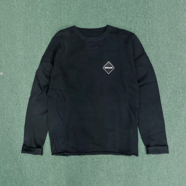 F.C.R.B SHINE BRISTOL LOGO WOOL KNIT SOFT SWEATER (( USED B )) 中古 - BLACK SIZE S IN STOCK NOW (現貨發售中)