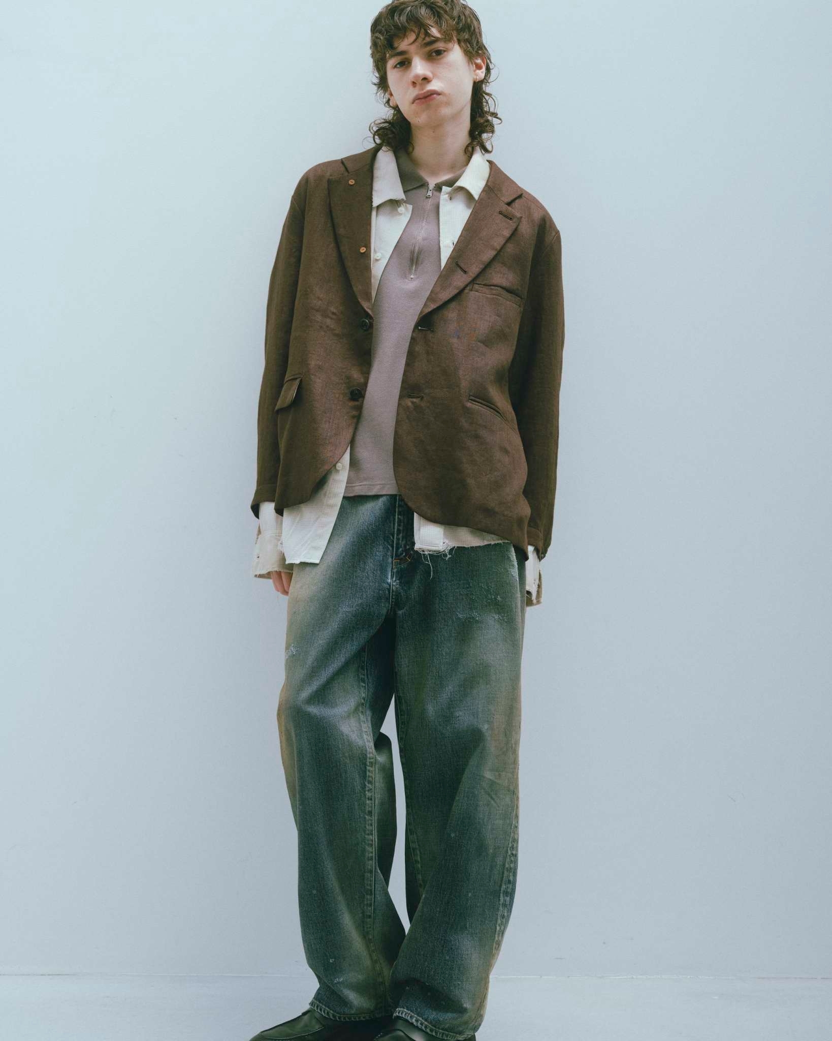 ANCELLM - LINEN TAILORED JACKET / 2COLORS ANCELLM - LINEN TAILORED JACKET / 2COLORS
