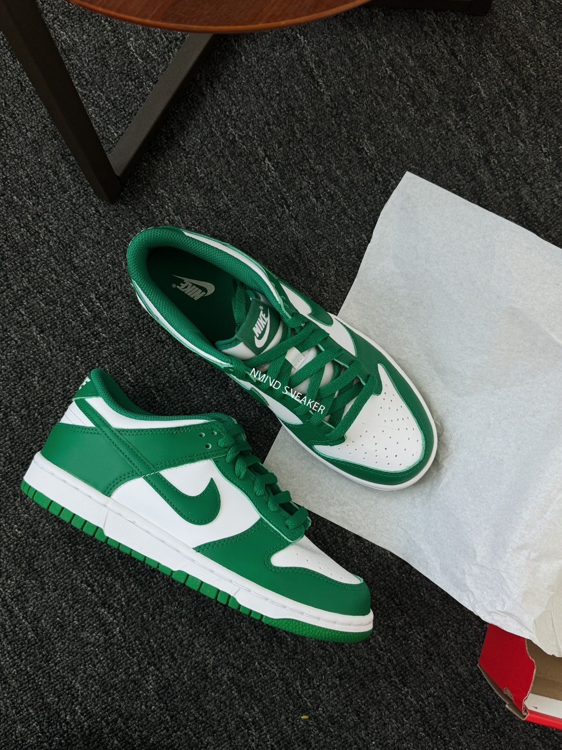 NIKE DUNK LOW 白綠 大童鞋 (FB9109-114)