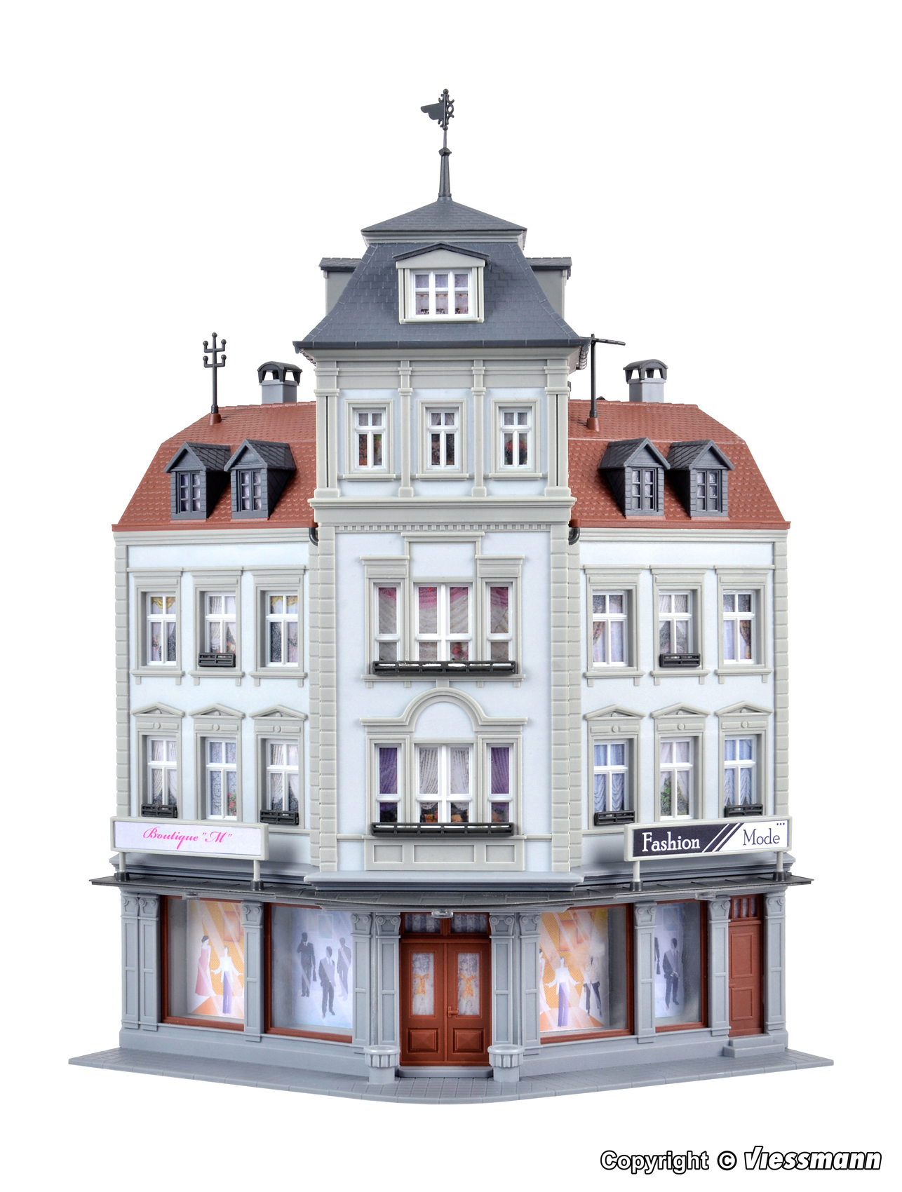 Kibri 38390 HO Scale Corner terrace house of fashion