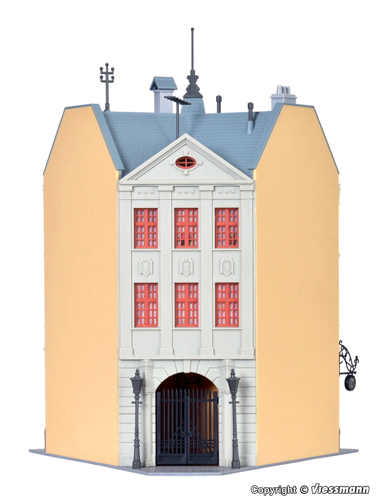 Kibri 38296 HO規 轉角露臺房屋.套件