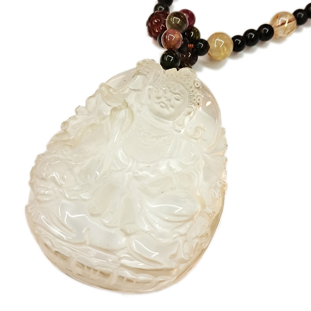 財寶天王{水晶精雕}鈦晶項鍊【十方】142147