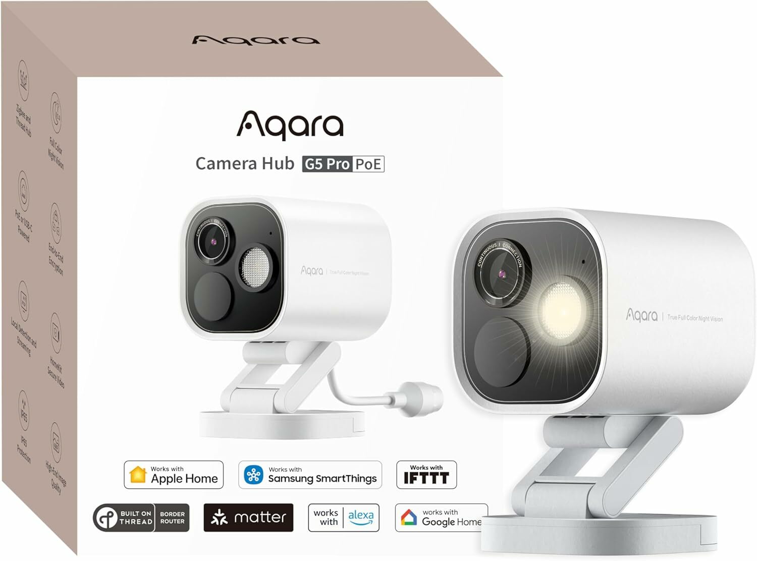 Aqara Camera Hub G5 Pro（PoE） 智能家居全彩夜視錄影及網關【香港行貨】