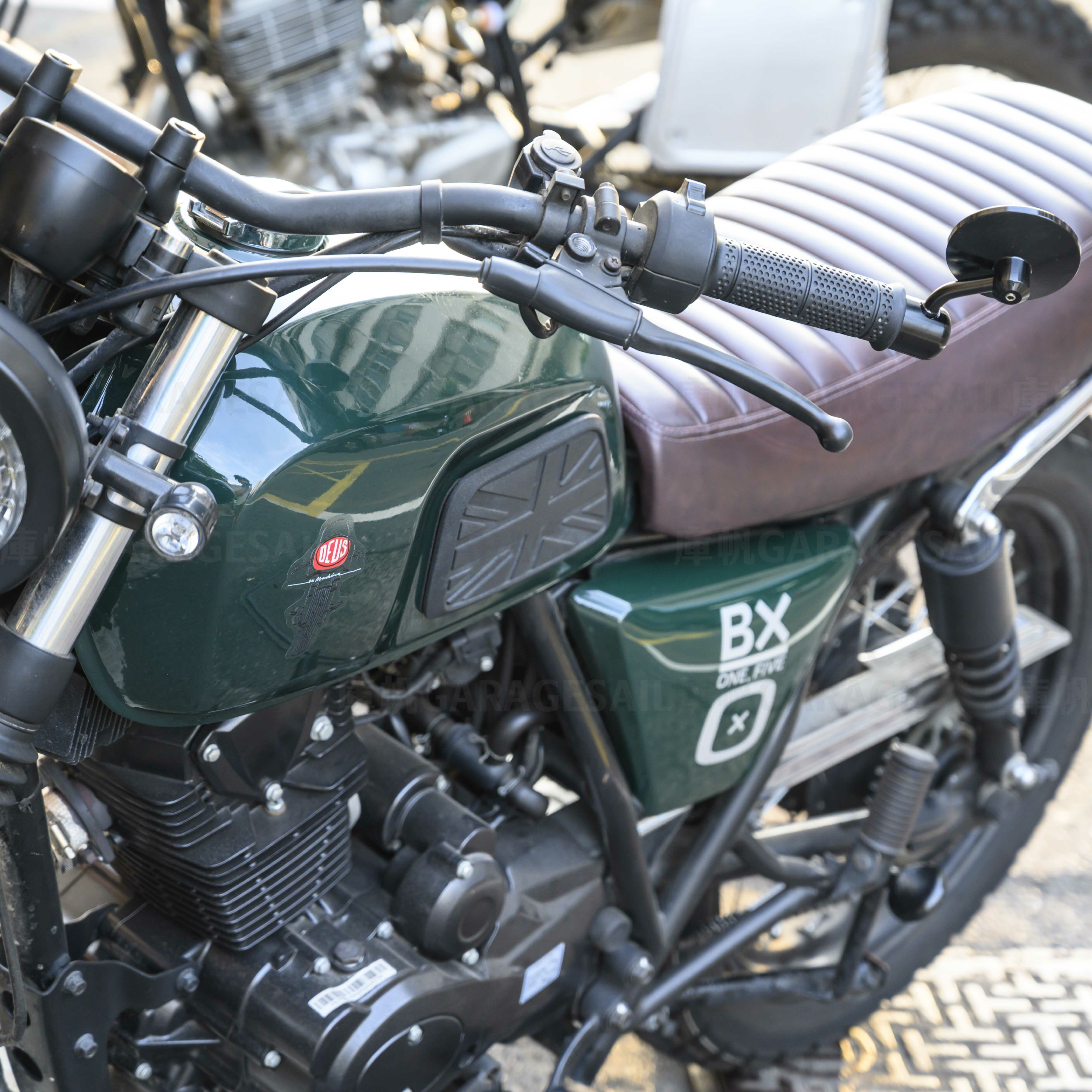 CNC 把手端 後照鏡 雙向 2.8吋圓 - 黑