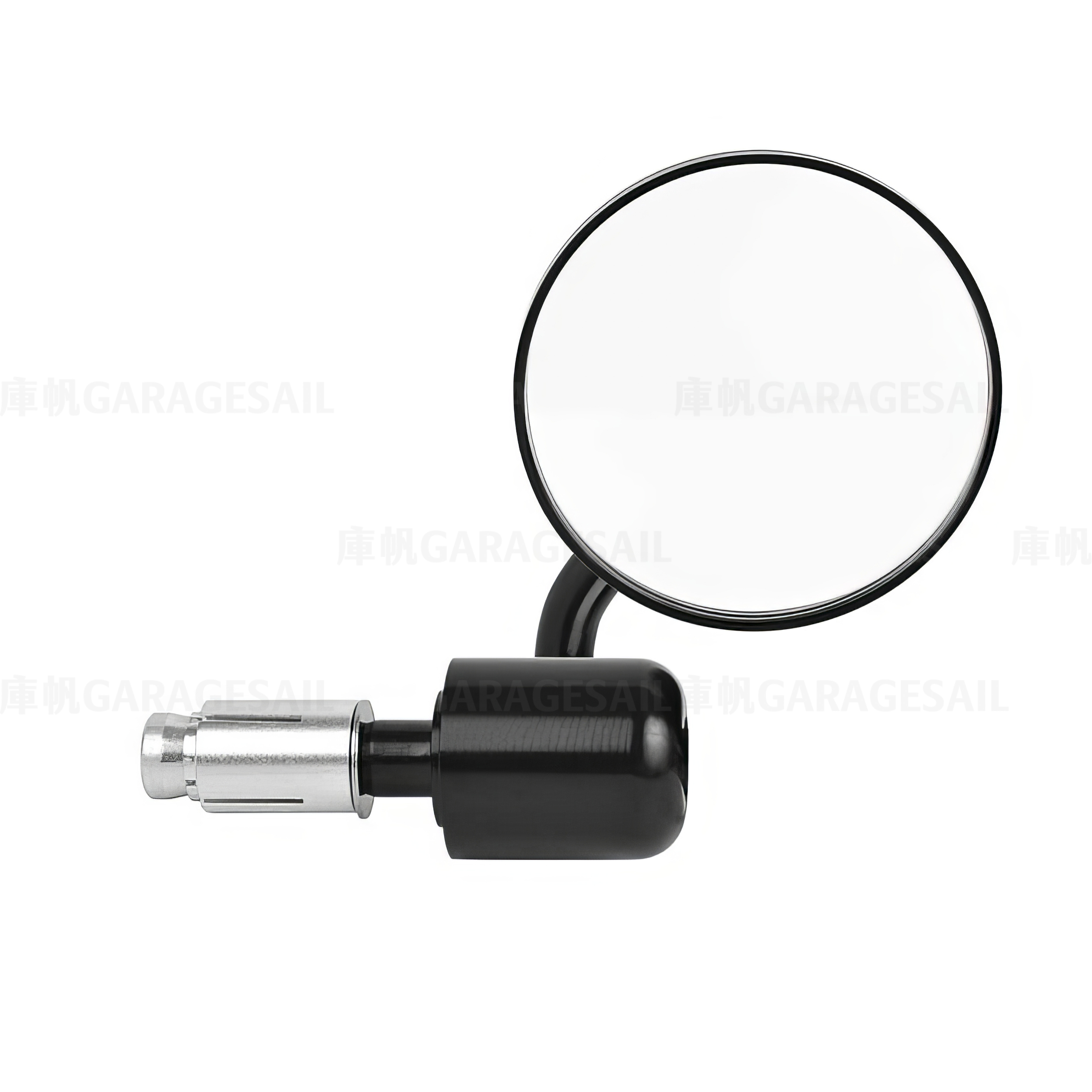 CNC 把手端 後照鏡 雙向 2.8吋圓 - 黑
