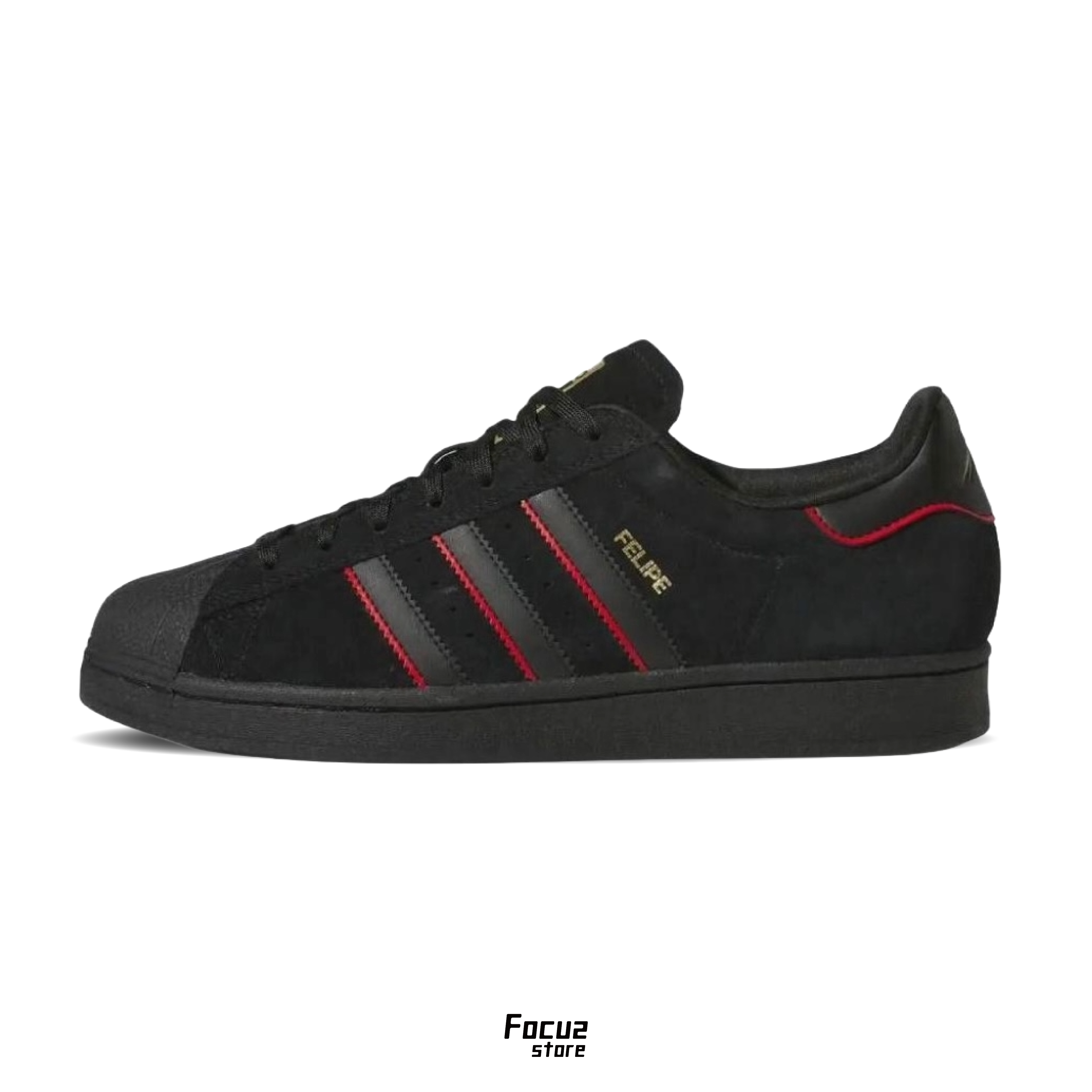 【Focus Store】預購 Felipe Gustavo x Adidas Originals Superstar ADV "Black Scarlet" 黑色 滑板國手聯名 JR7831