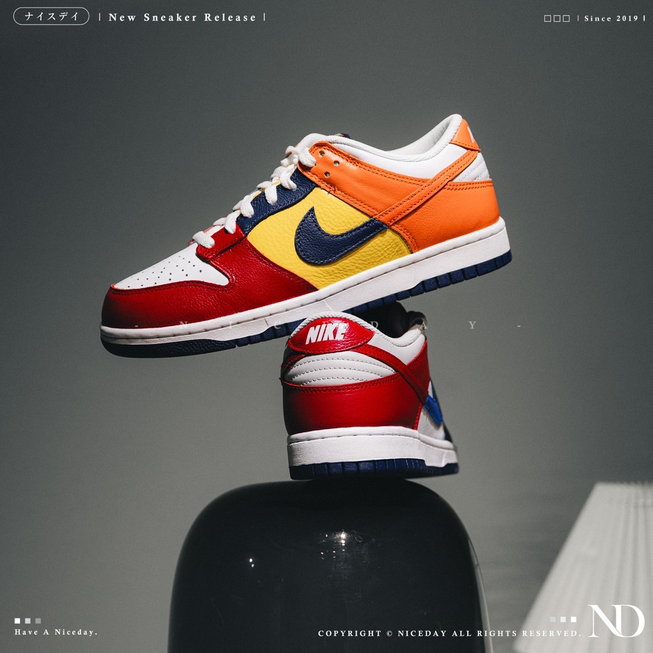 NICEDAY 代購 CO.JP x Nike Dunk Low What The 白藍紅 彩色 拼接 鴛鴦 IB2051-400