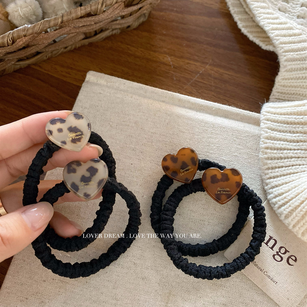 《5692》ins風豹紋高彈力髮圈(兩入裝)