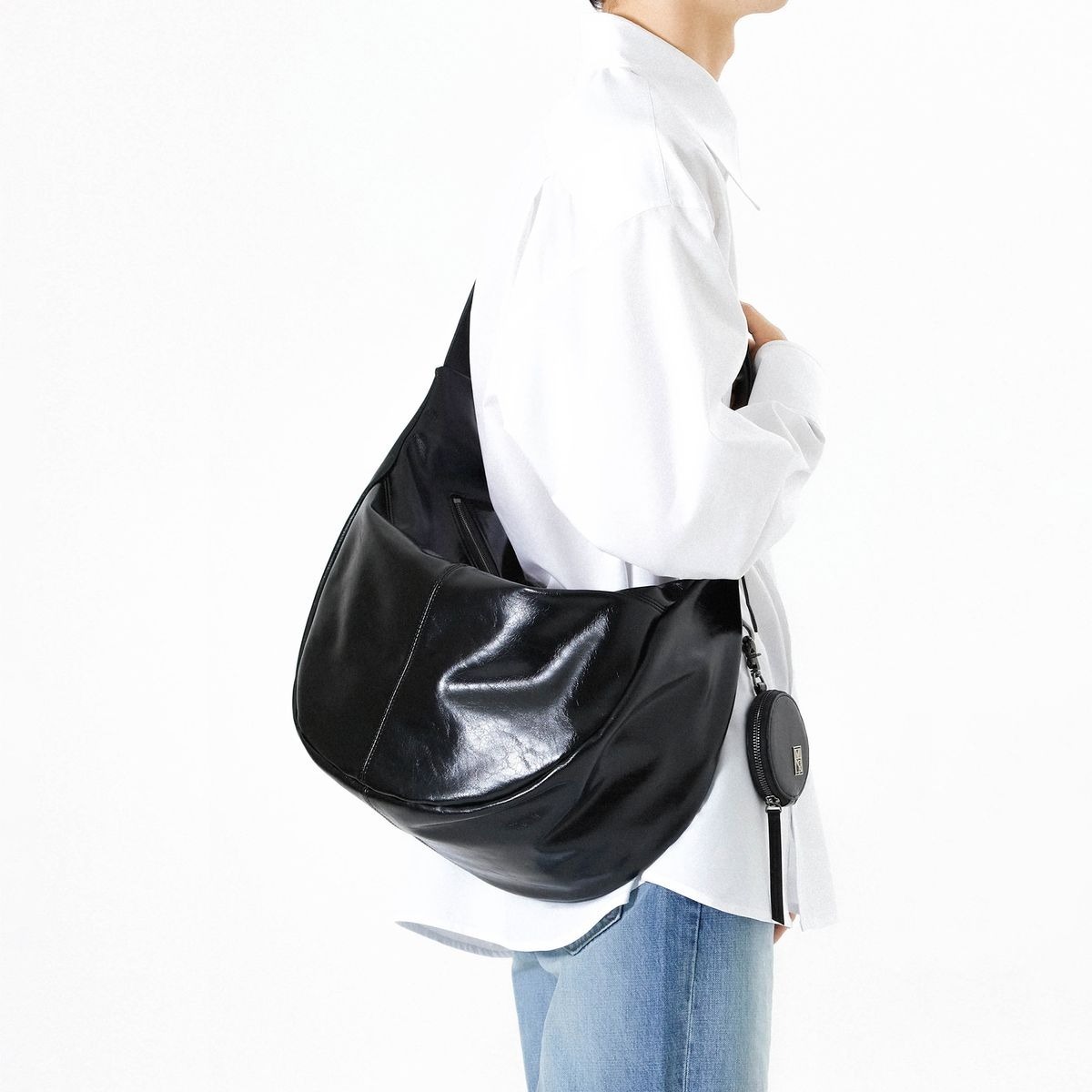 MIMTHEWARDROBE) DK同款！MONTA CRACK LEATHER MESSAGE BAG