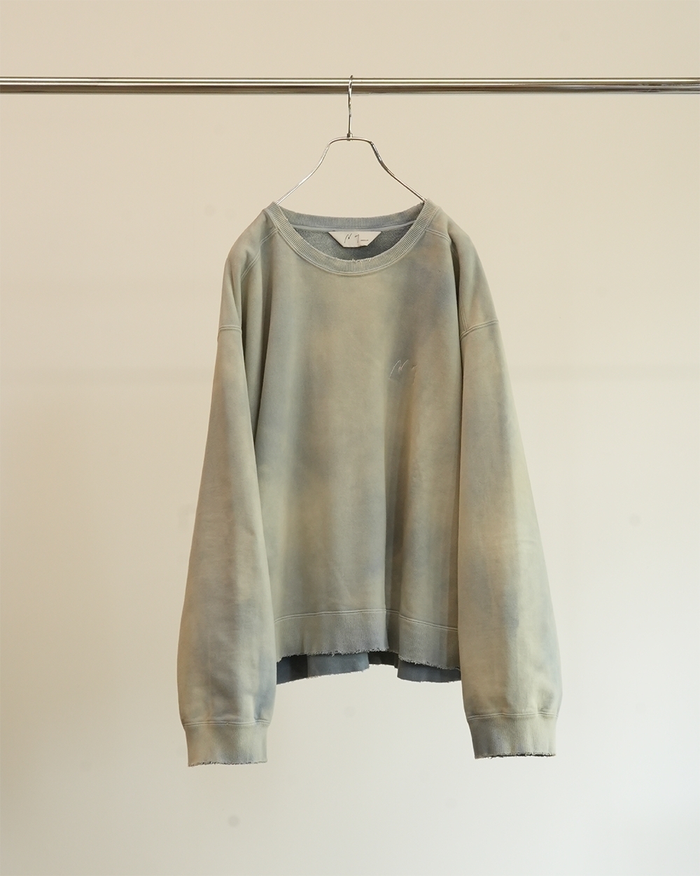 ANCELLM - UNEVENNESS SWEAT SHIRT / SAX