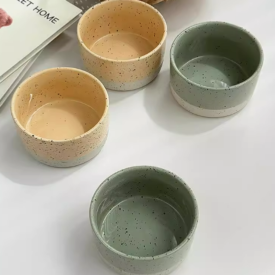 《5693》日式水墨點拚色陶瓷小碗