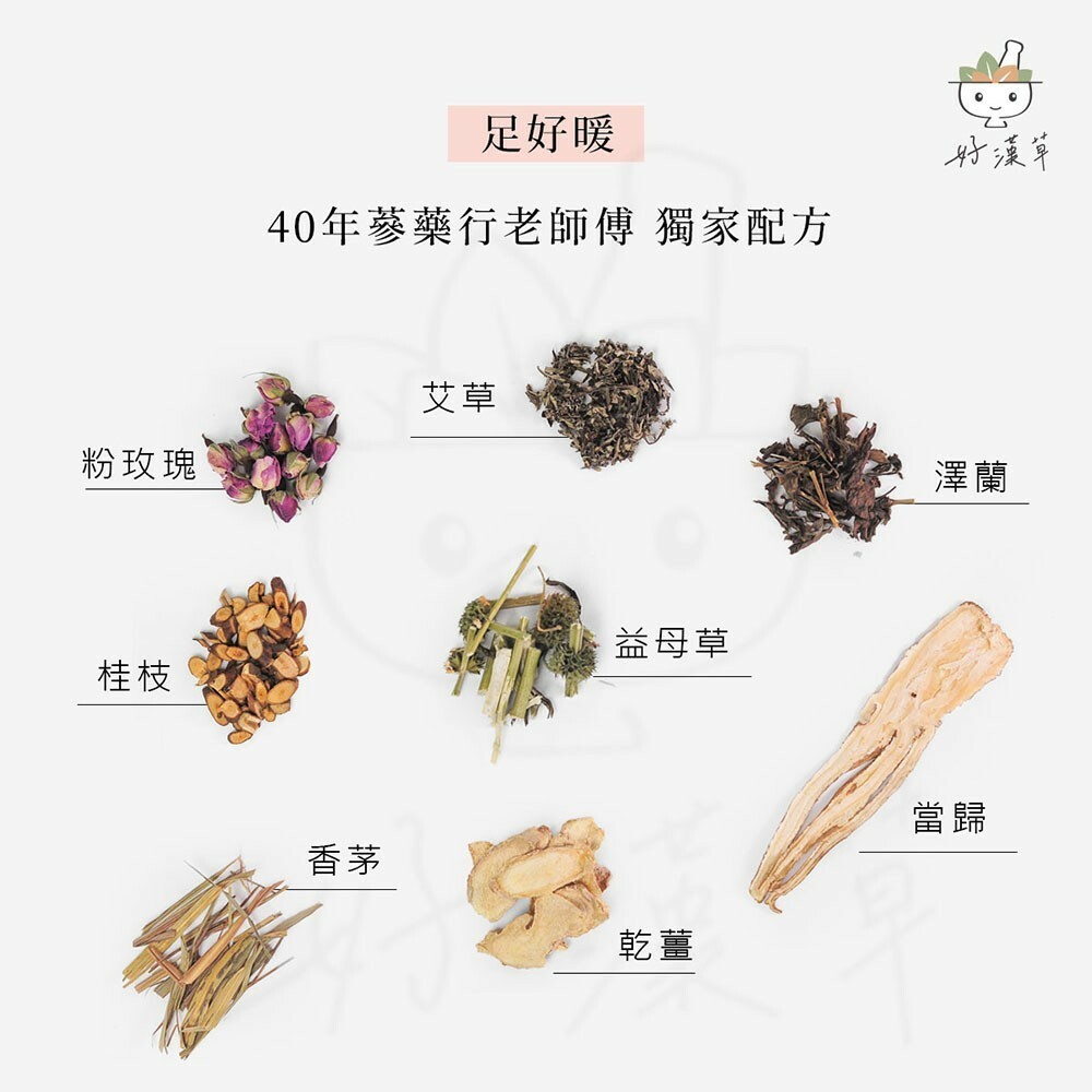 【樂森藥局】👉手腳易冰冷試試👈好漢草 足沐湯浴包-足好暖 (1袋4包)泡腳包、足浴包