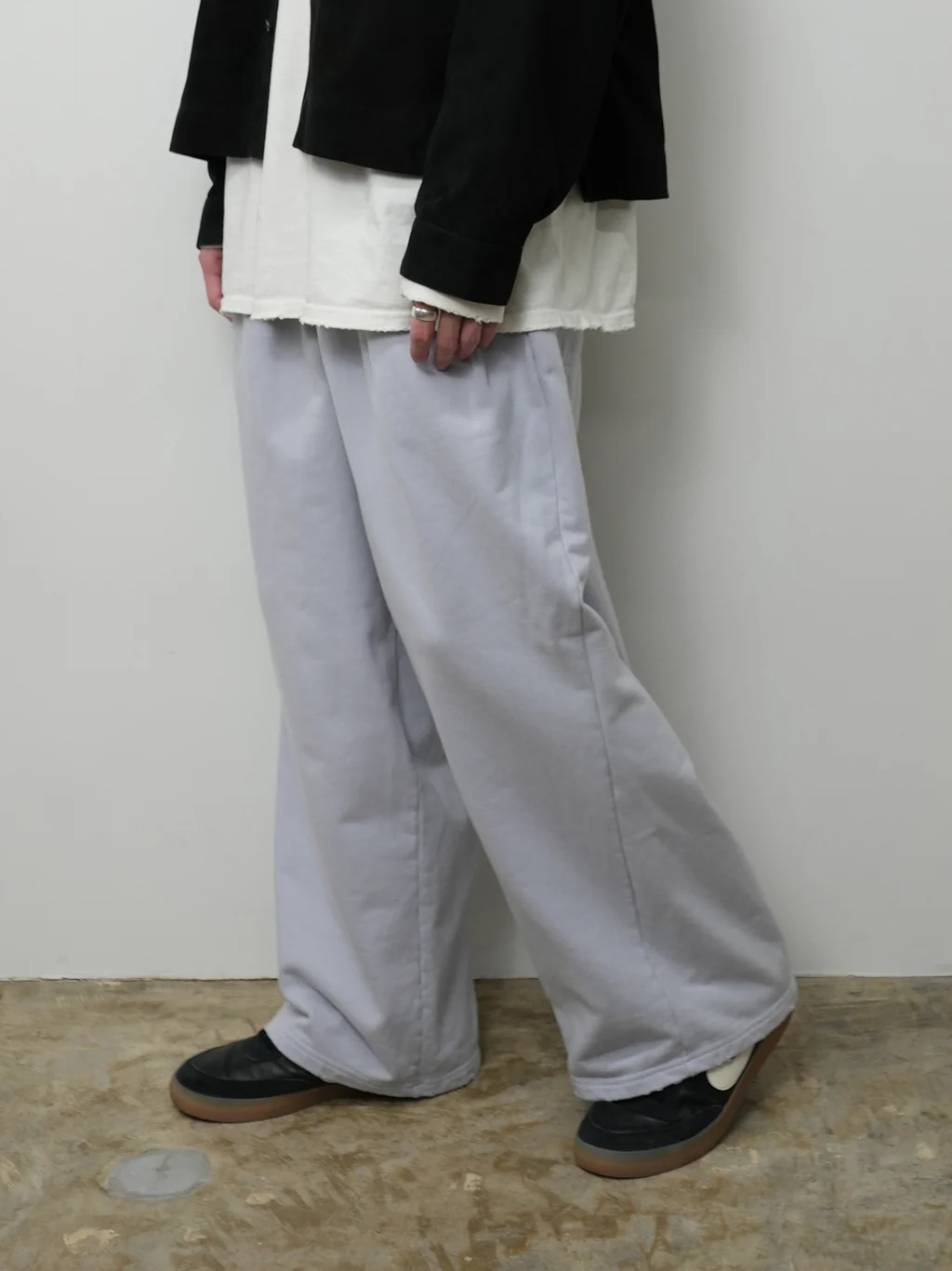 ANCELLM - TUCK SWEAT PANTS / PURPLE