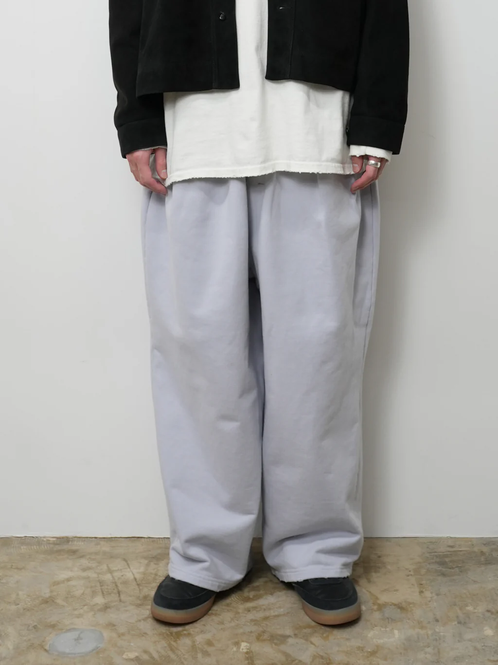 ancellm 25ss tuck sweat pants ホワイト　サイズ1 25ss ancellm tuck sweat pants 1 White