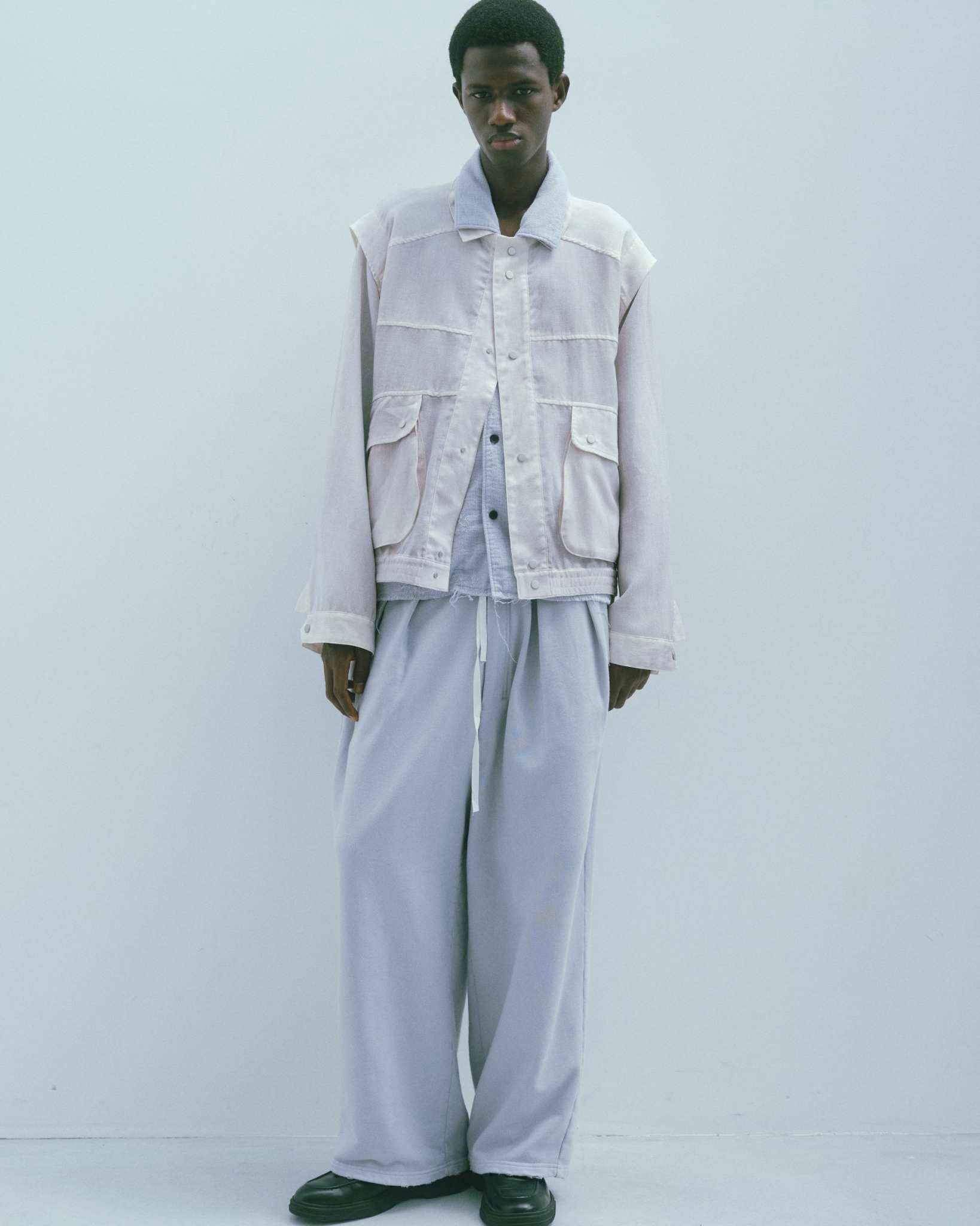 【新品未使用】ANCELLM TUCK SWEAT PANTS PURPLE 1 ANCELLM TUCK SWEAT PANTS [PURPLE] - Fresh Service NECESSARY or