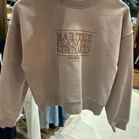 [S] MARITHE W CLASSIC LOGO CROP SWEATSHIRT,BEIGE, MFG44CSW113-BEG (SMR123)