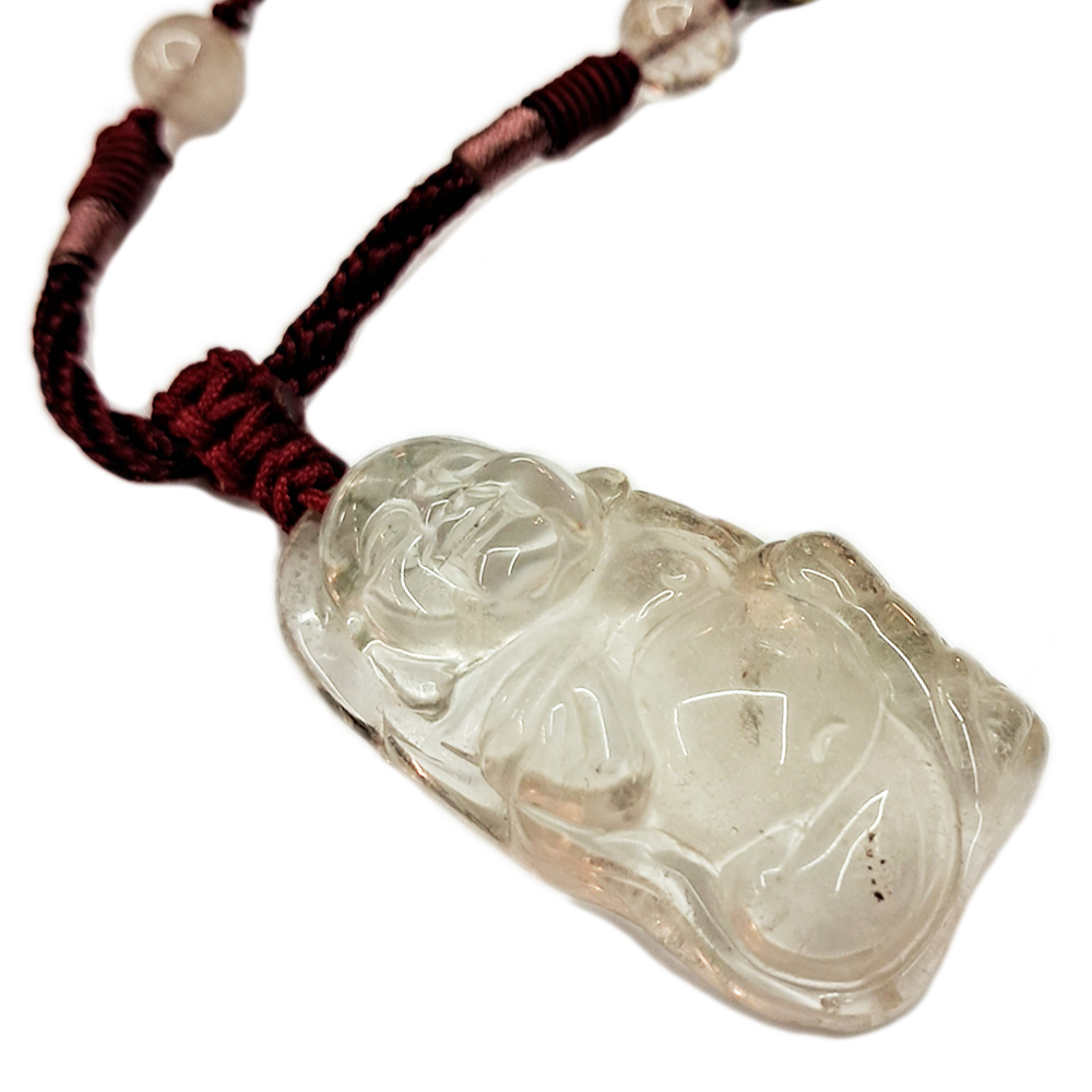 彌勒佛綠幽靈水晶中國結項鍊【十方】148772