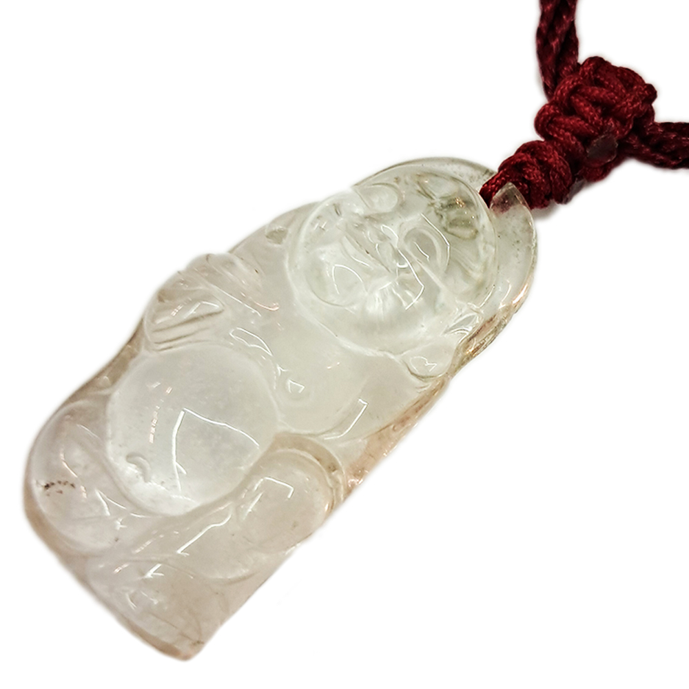 彌勒佛綠幽靈水晶中國結項鍊【十方】148772