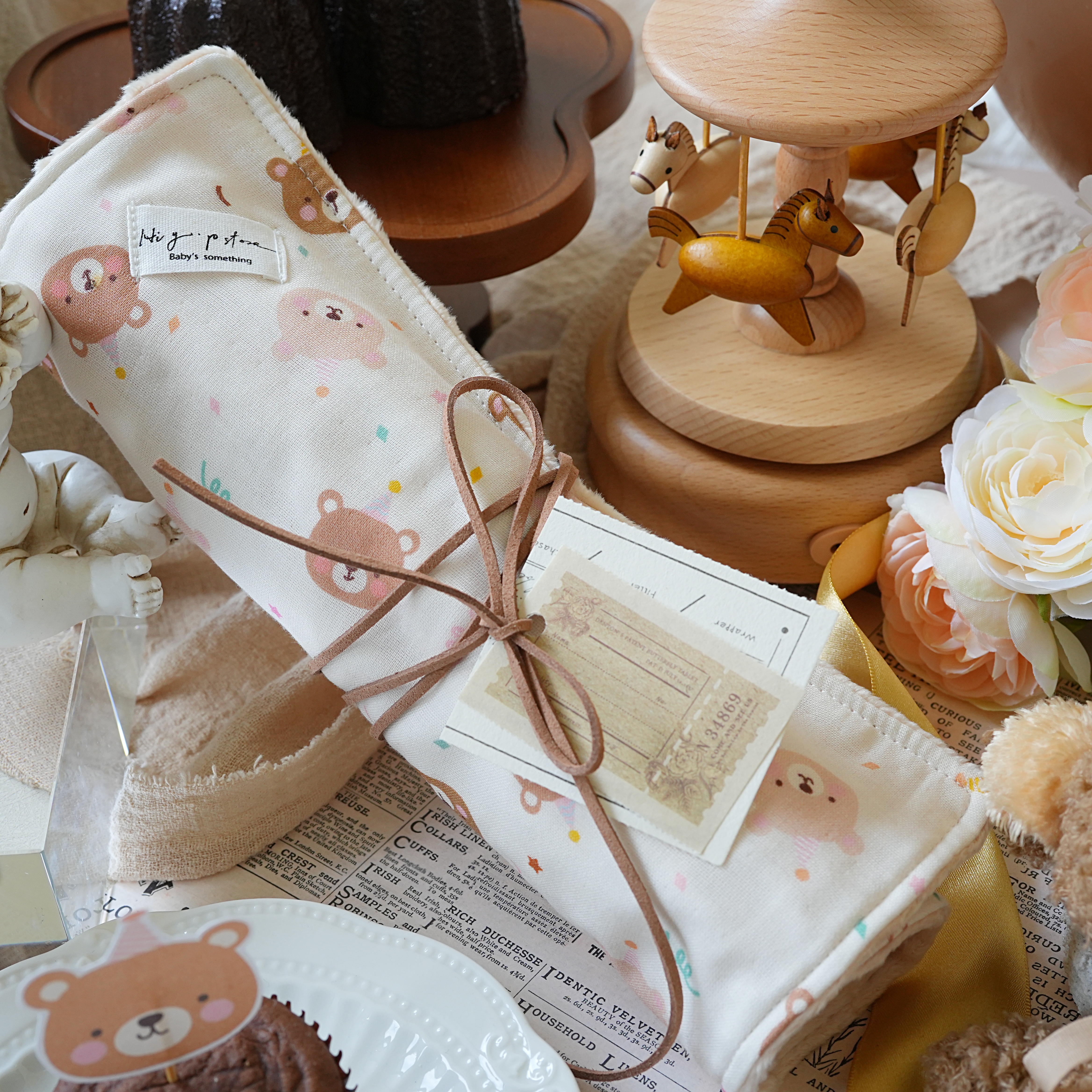 Hi Y.P store-枕巾-獨家設計款-派對小熊