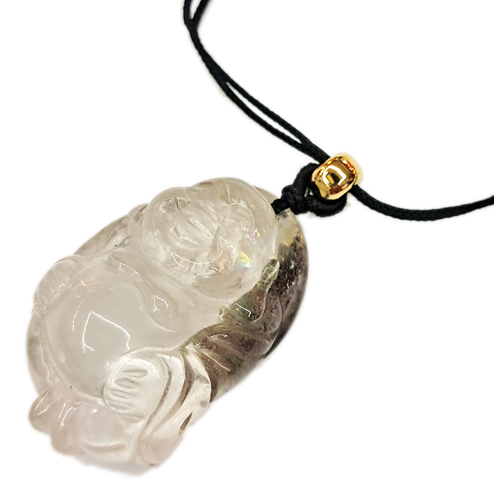 彌勒佛 綠幽靈水晶 項鍊【十方】148960