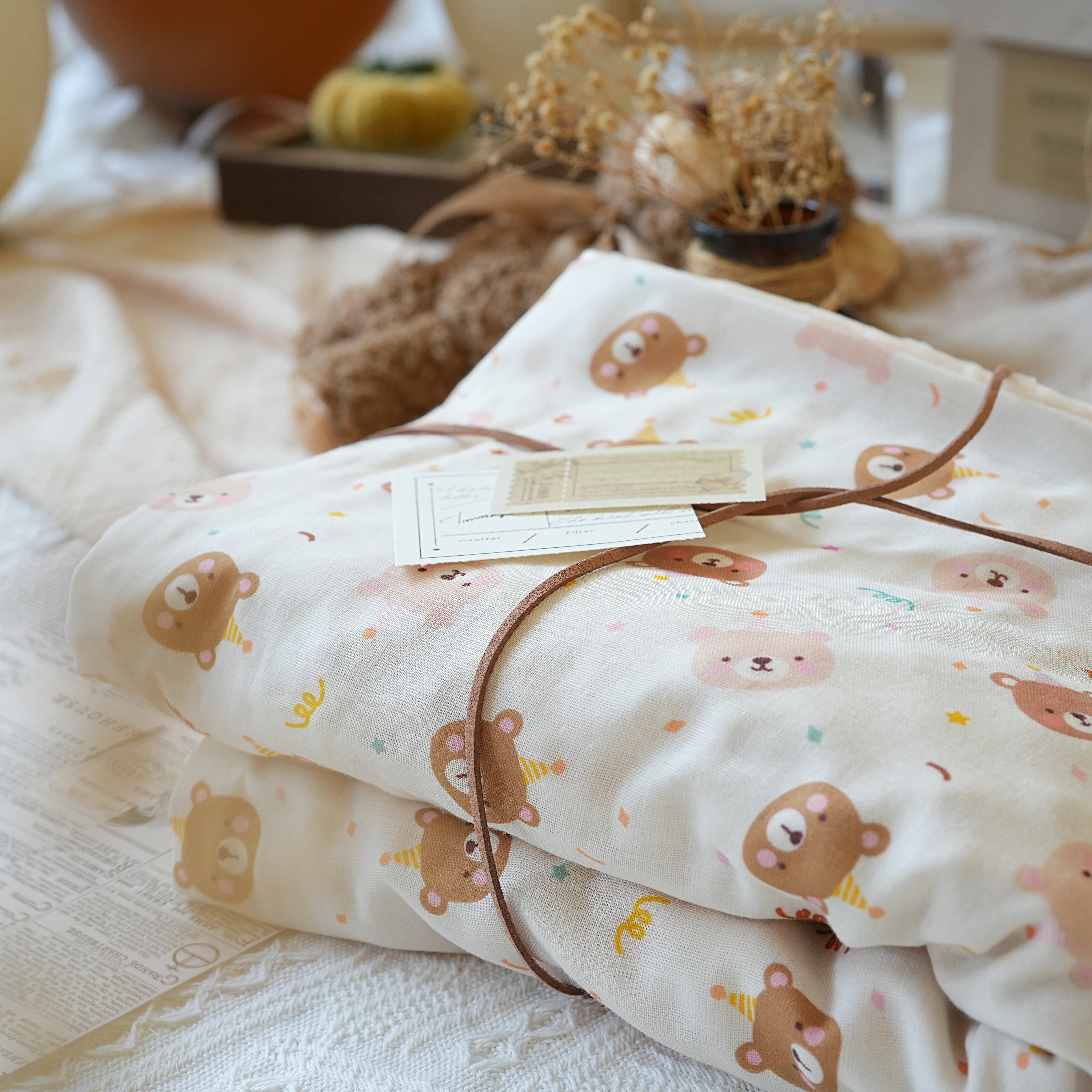 Hi Y.P store-舒眠毯-獨家設計款-派對小熊