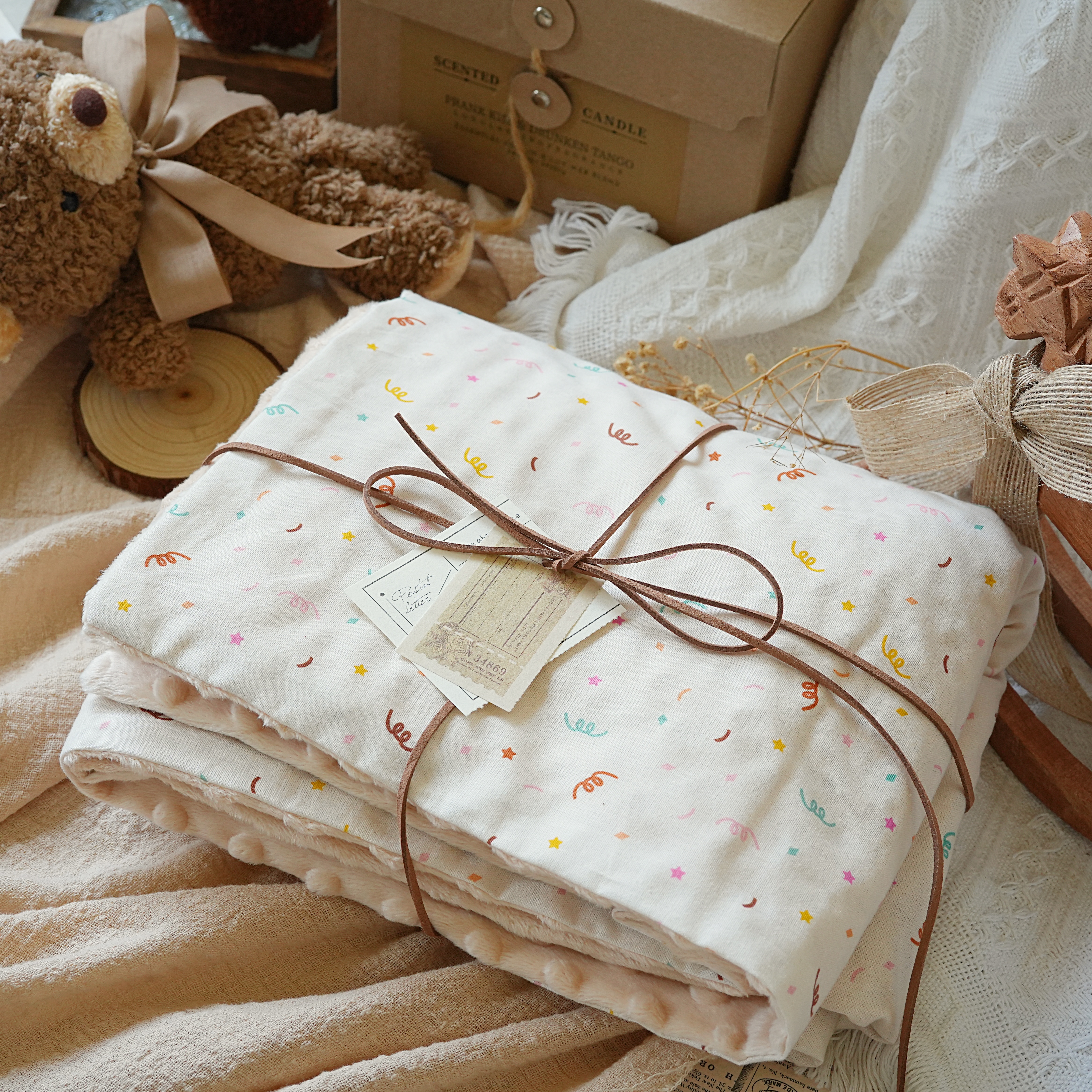 Hi Y.P store-舒眠毯-獨家設計款-派對彩帶