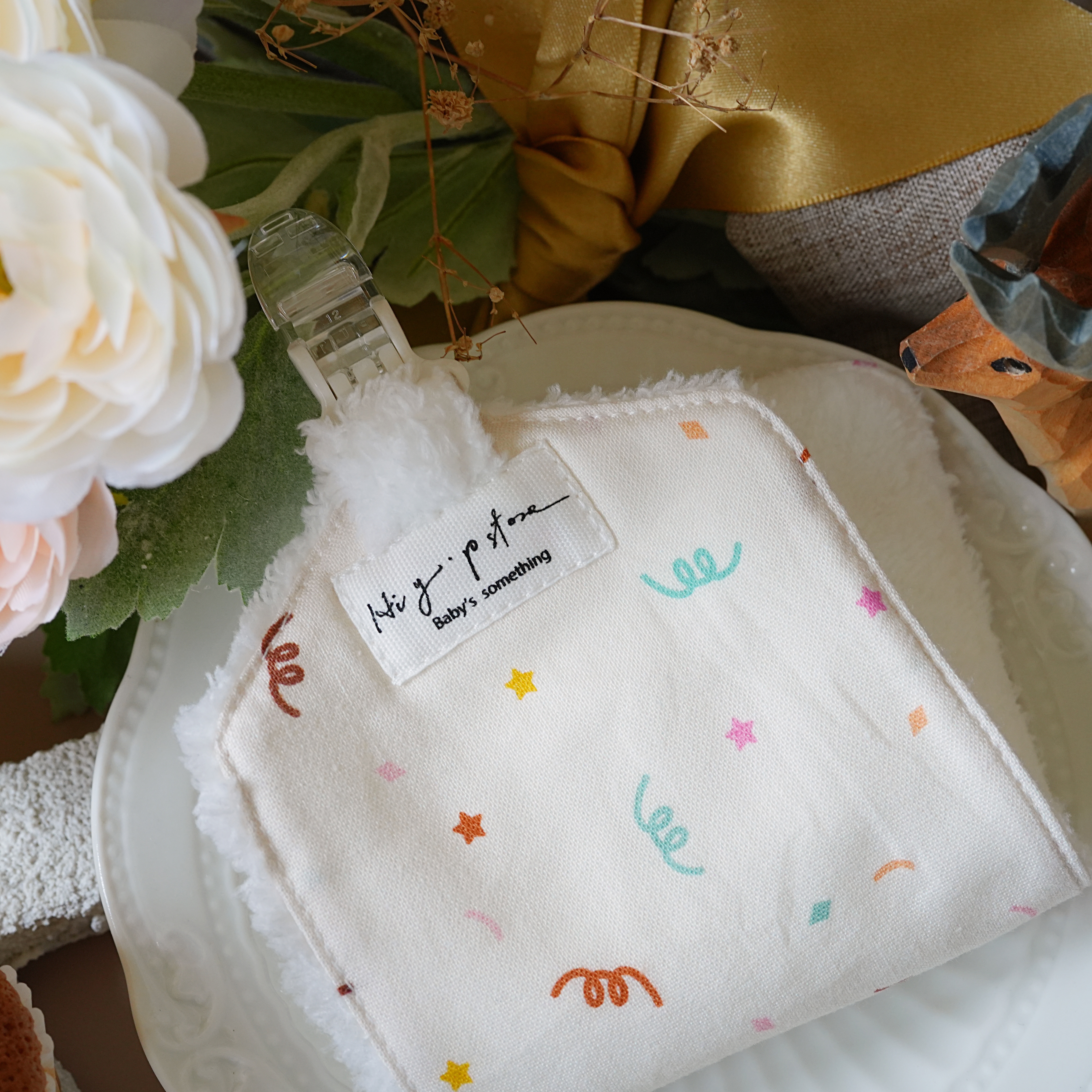 Hi Y.P store-手作手帕夾-獨家設計款-派對彩帶