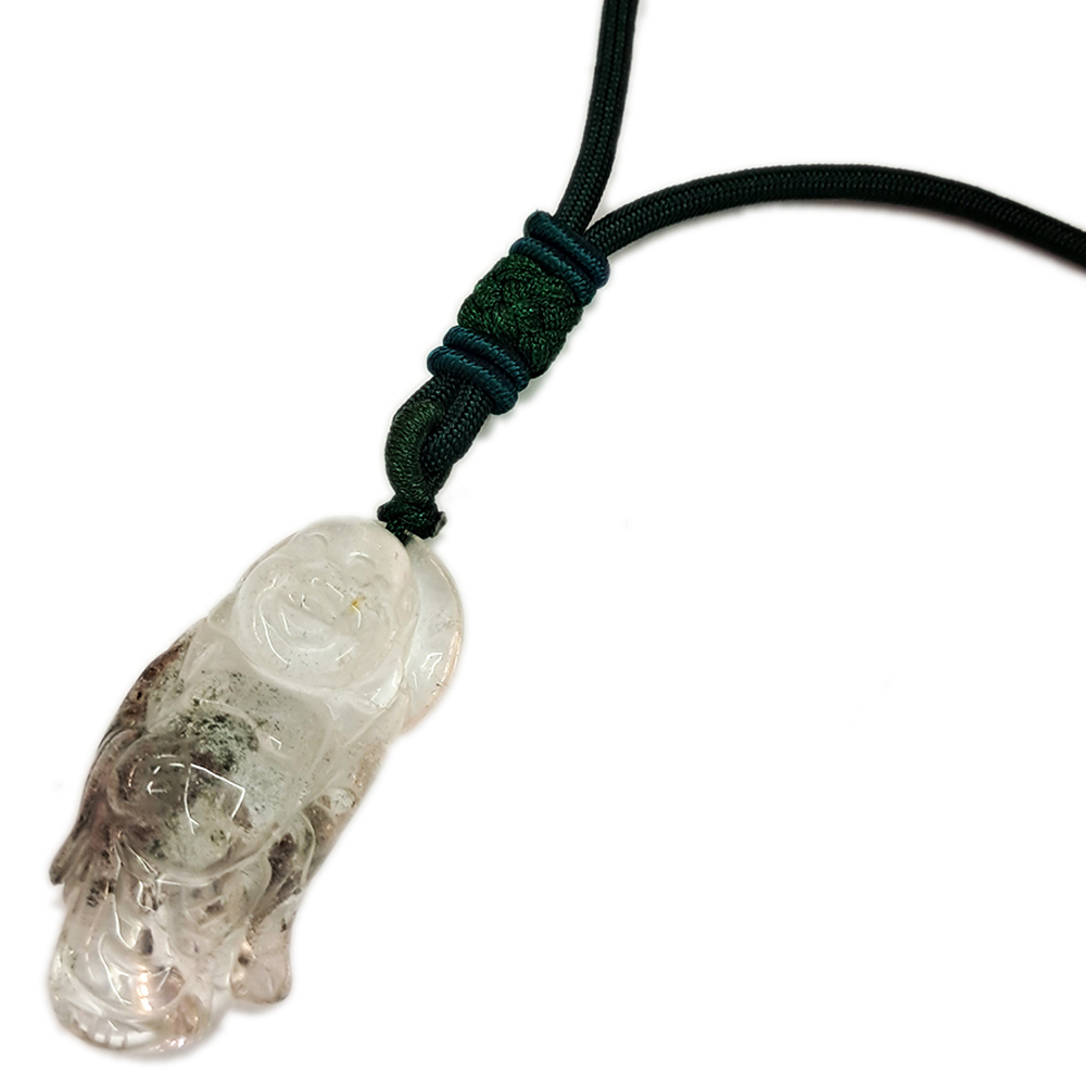彌勒佛綠幽靈水晶中國結項鍊【十方】148775