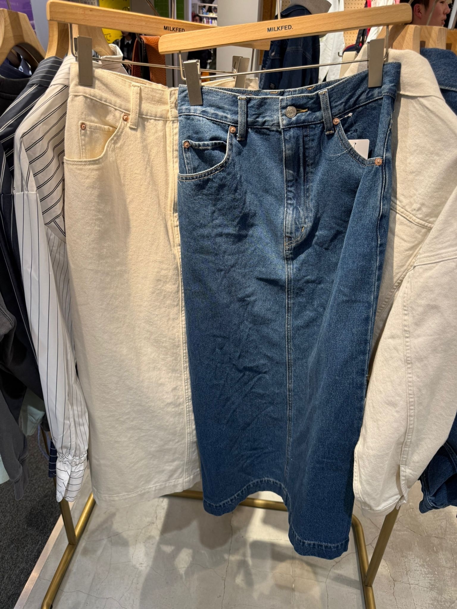 Pre-order - Milkfed DENIM LONG SKIRT