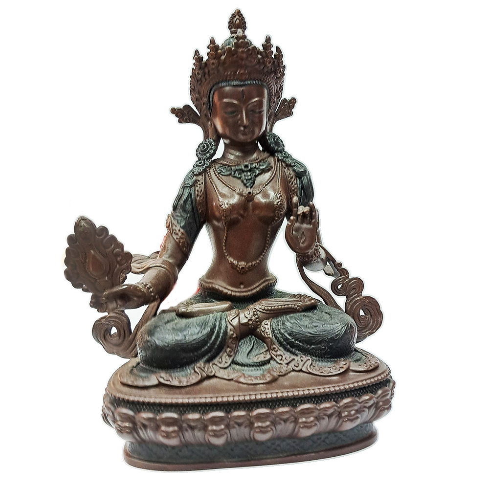 白度母 紅銅佛像 16公分【十方】148125