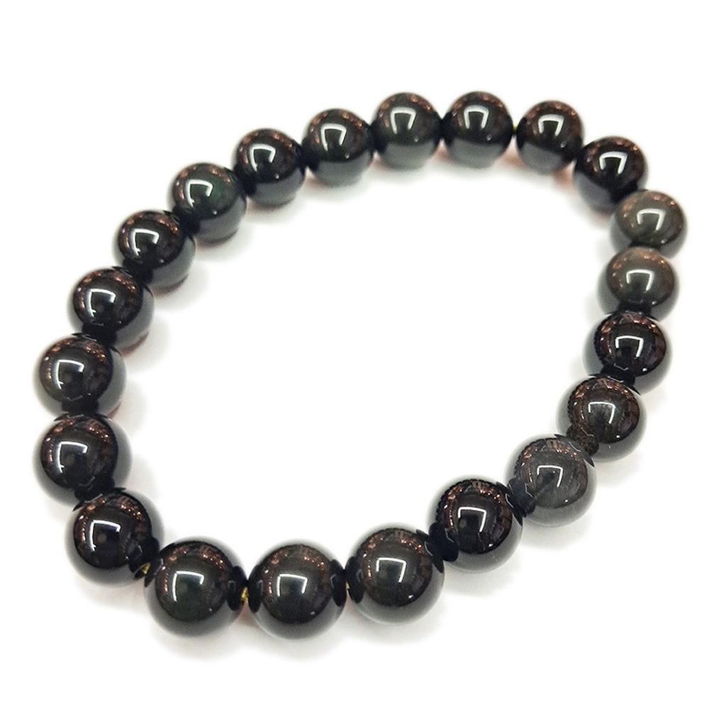 彩虹黑曜石手珠8mm【十方】154305