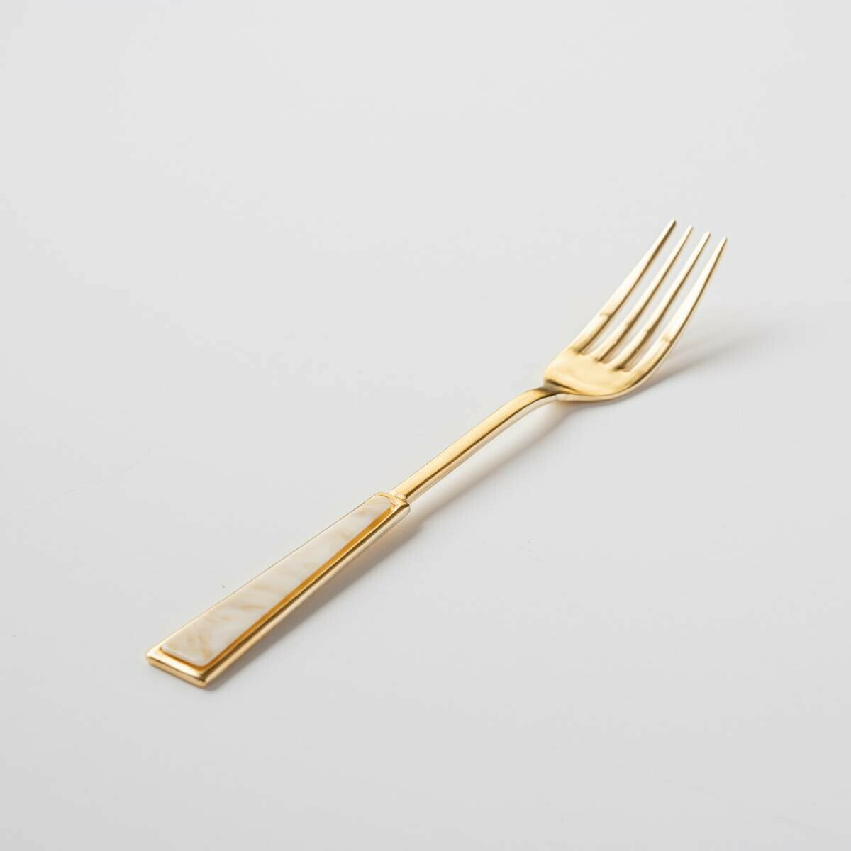 白色大理石紋 18公分餐叉｜日本Tsubame-Sanjo 燕三條