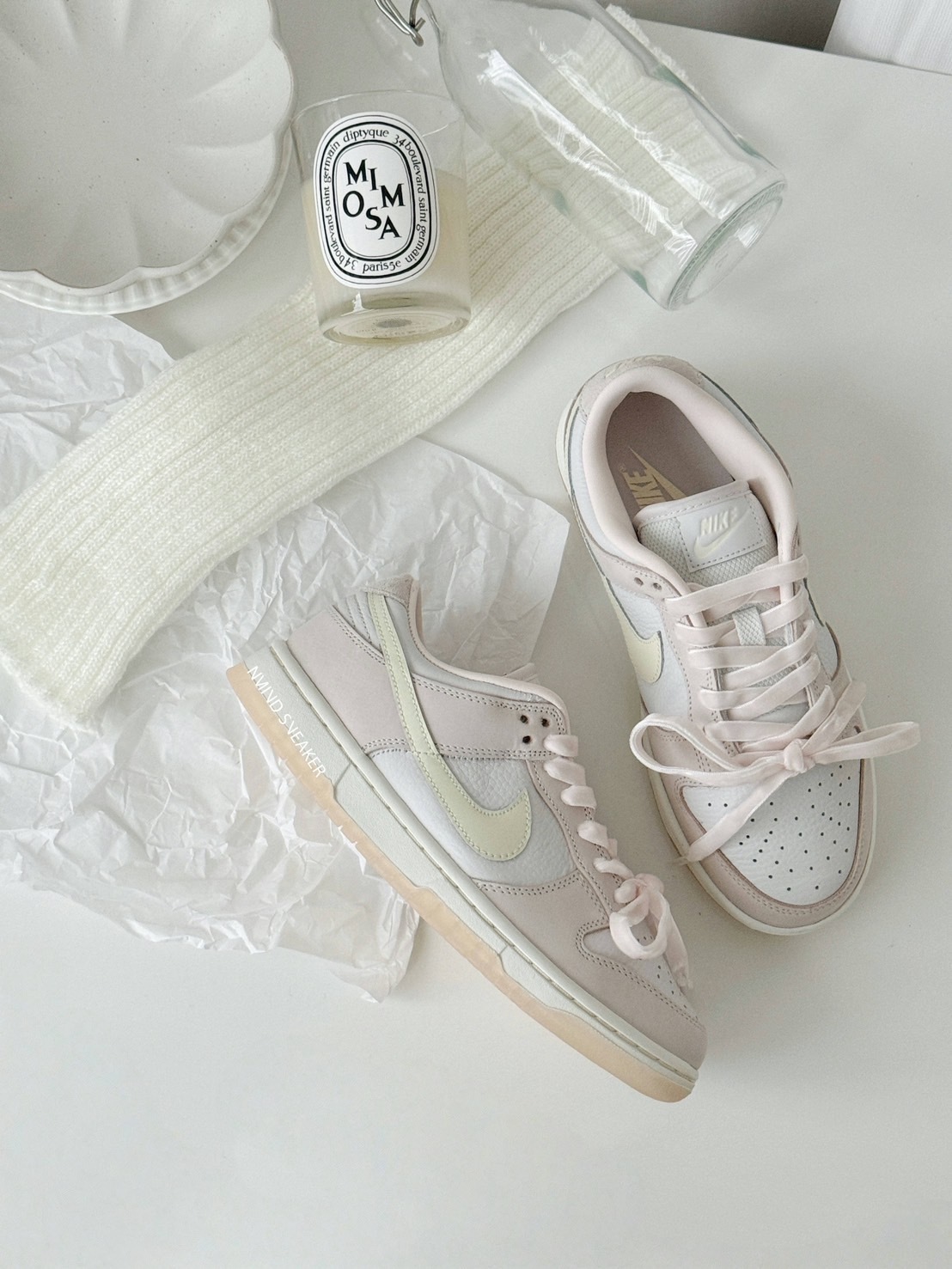 <快速出貨> Nike Dunk Low "Light Soft Pink" 牛奶糖蝴蝶結