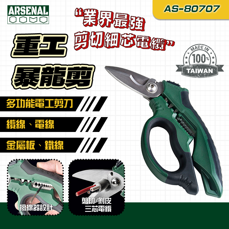 愛森諾｜8吋重工暴龍剪 AS-80707