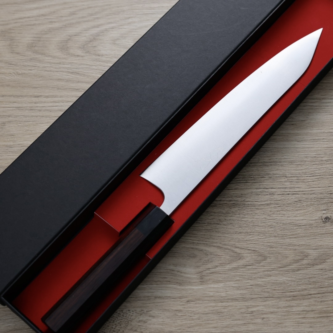 甲鉄 柴田崇行 牛刀 240mm 青紙超級鋼/付鞘