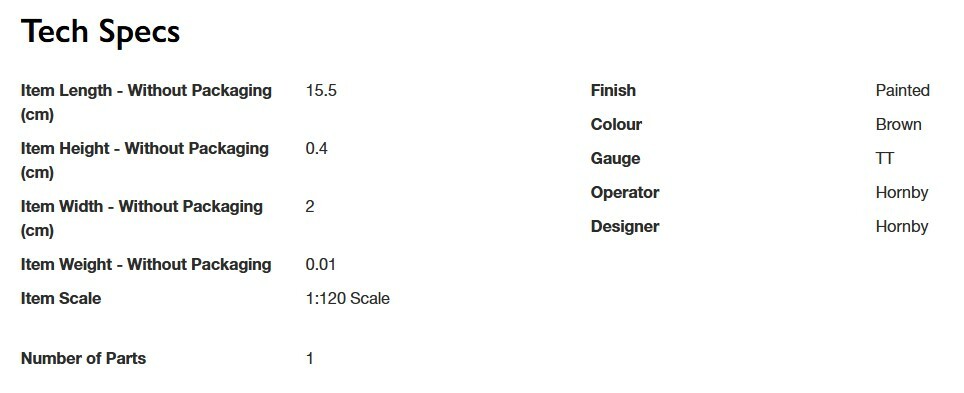 Hornby TT8004 TT規 2nd Radius 30° 310mm 彎軌