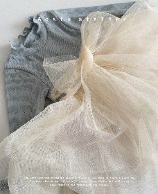 韓國 Aosta -  25春 夢幻藍簍空紗裙
