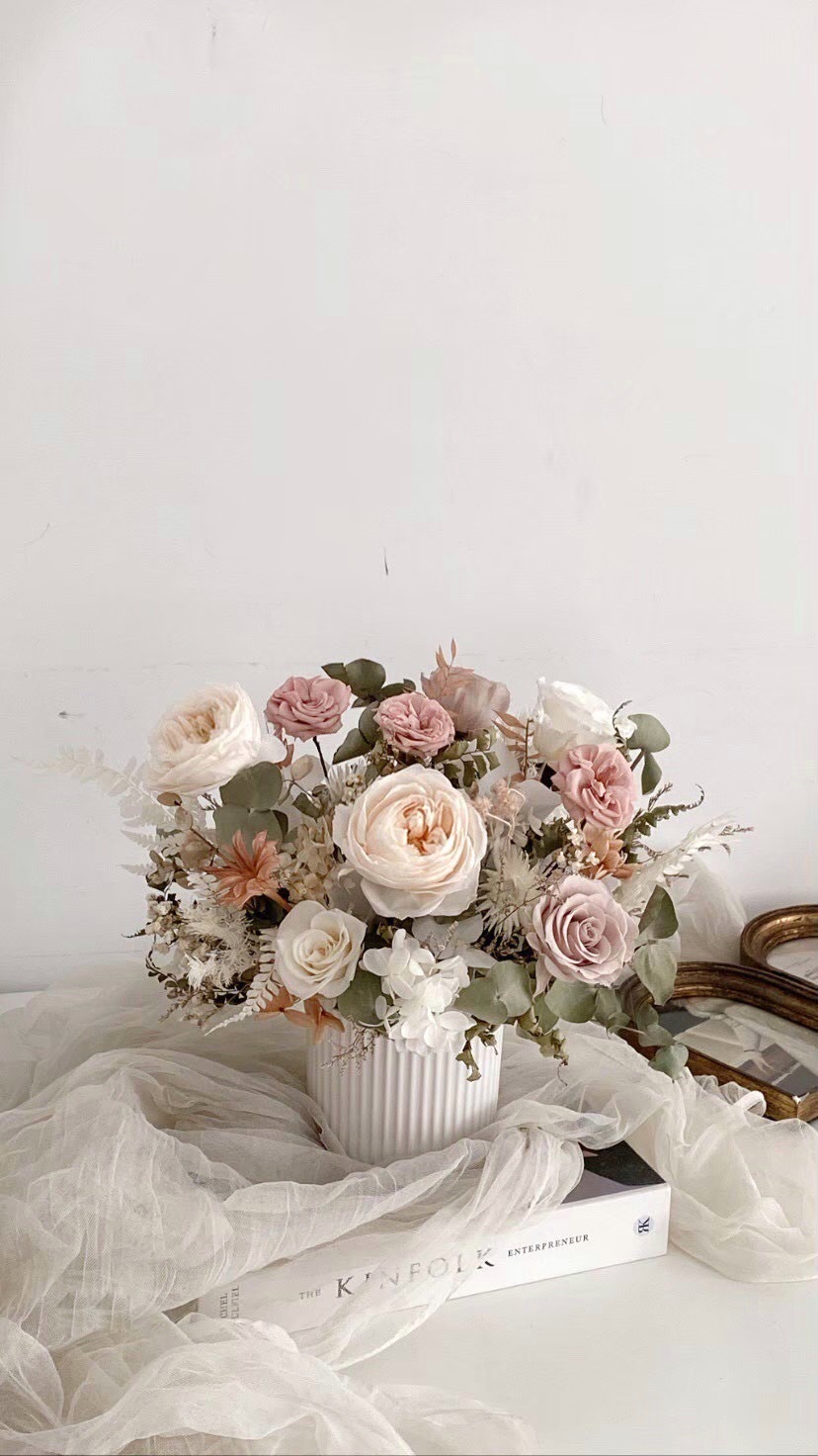 開幕永生盆花-粉膚色