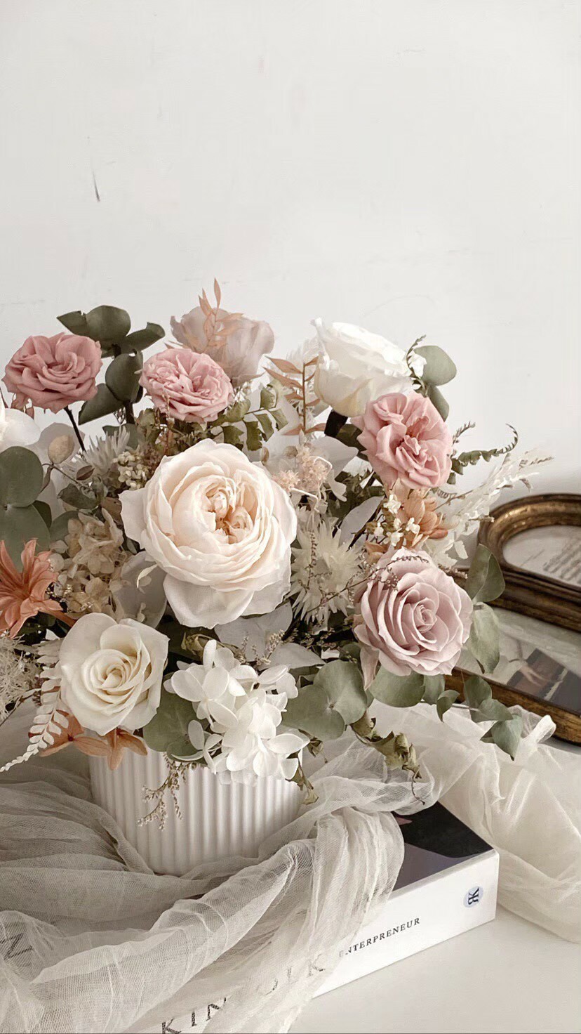 開幕永生盆花-粉膚色