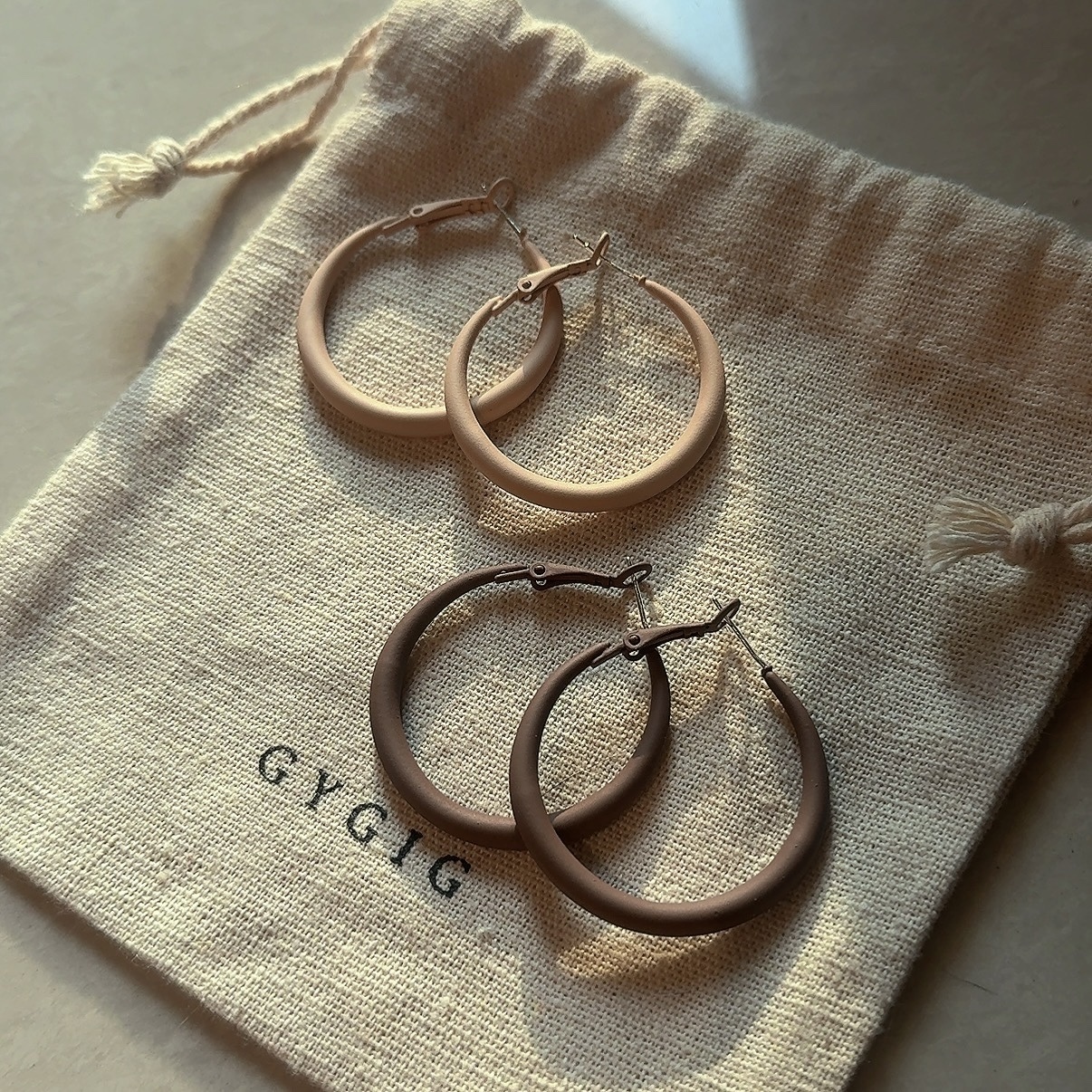 奶fufu”米咖金屬磨砂質量耳釦圈